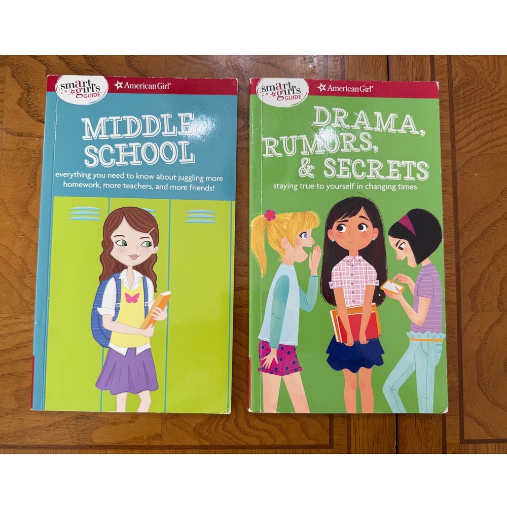 American Girl Smart Girls Guide Middle School Drama Rumors Secrets Book Set 2pc